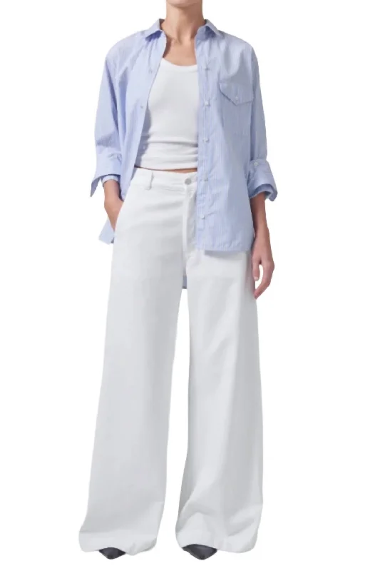 tide feel pants -Beverly Trouser Jeans In Seashell