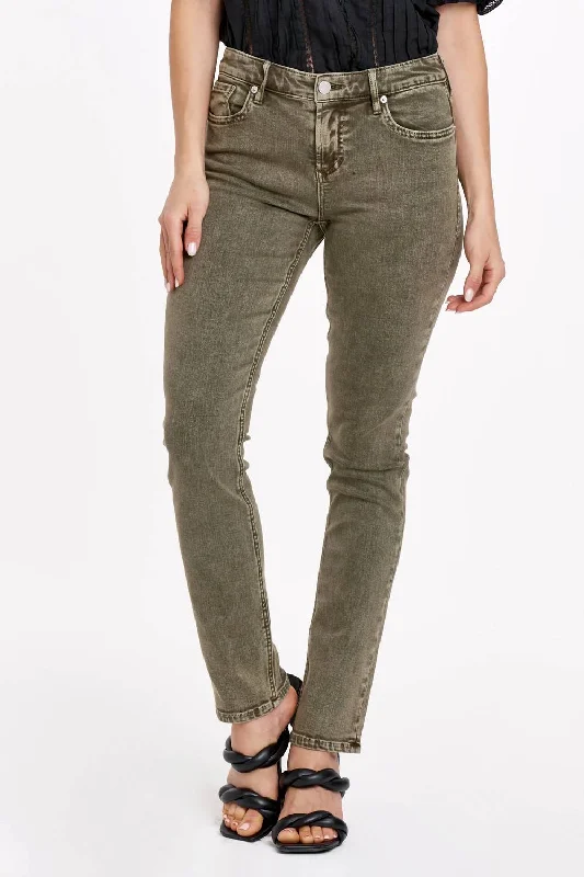 flex mix pants -Blaire High Rise Denim Jeans In Olive