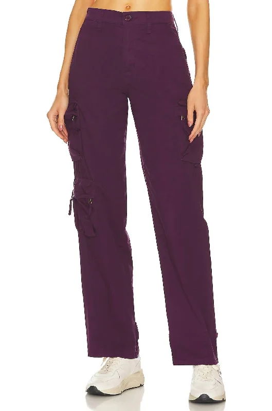 kin shot pants -Bobbie Utility Pant In Washed Aubergine