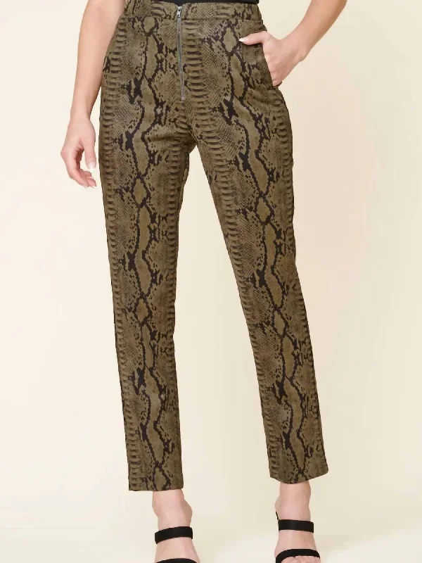 sea bold pants -Born This Way Faux Pants In Olive