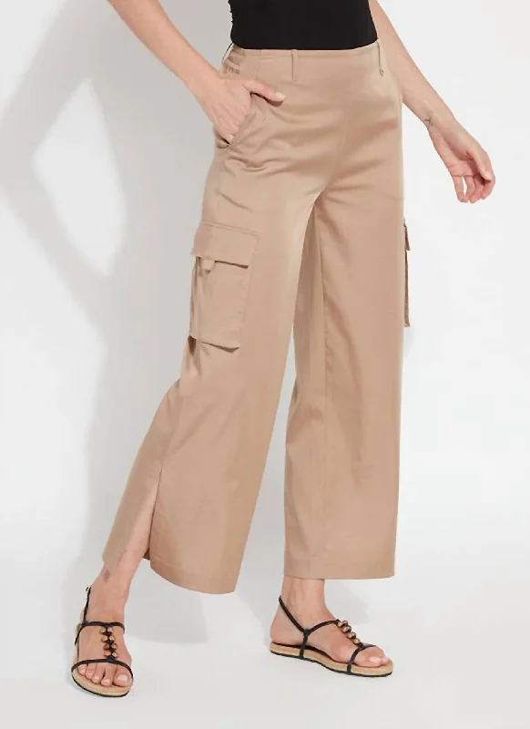 code tech pants -Calypso Ankle Cargo Pant In Tanned