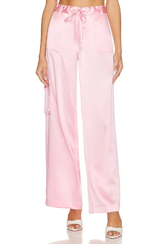 mum glow pants -Cedric Cargo Pants In Sweet Pink