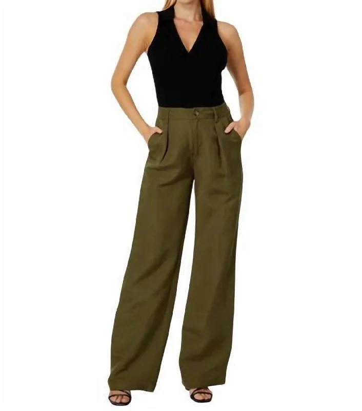 bell bottom pants -Dallas Pant In Army