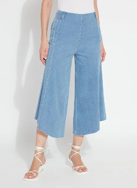 sport sleek pants -Echo Denim Culottes (23" Inseam)