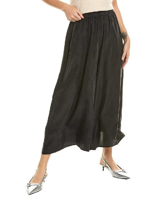 crew pack pants -EILEEN FISHER Cropped Silk Wide Leg Pant