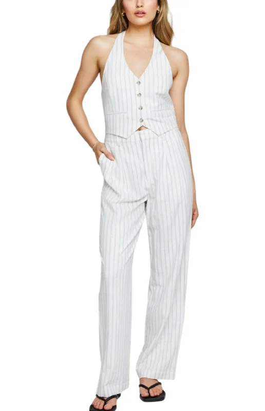 sleep soft pants -Elliot Pants In White Stripe