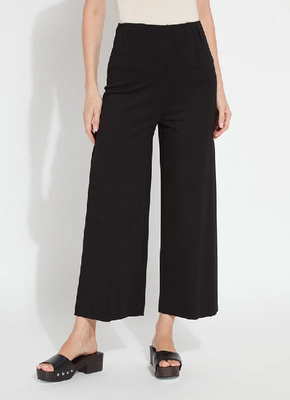 ray sheen pants -Ellis Culottes Ponte Crop (25" Inseam)