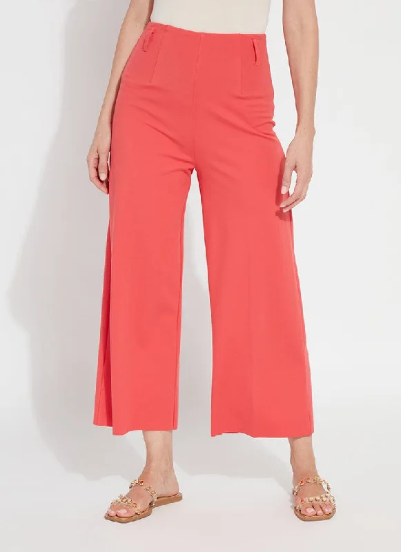 pale wash pants -Ellis Culottes Ponte Crop (25" Inseam)