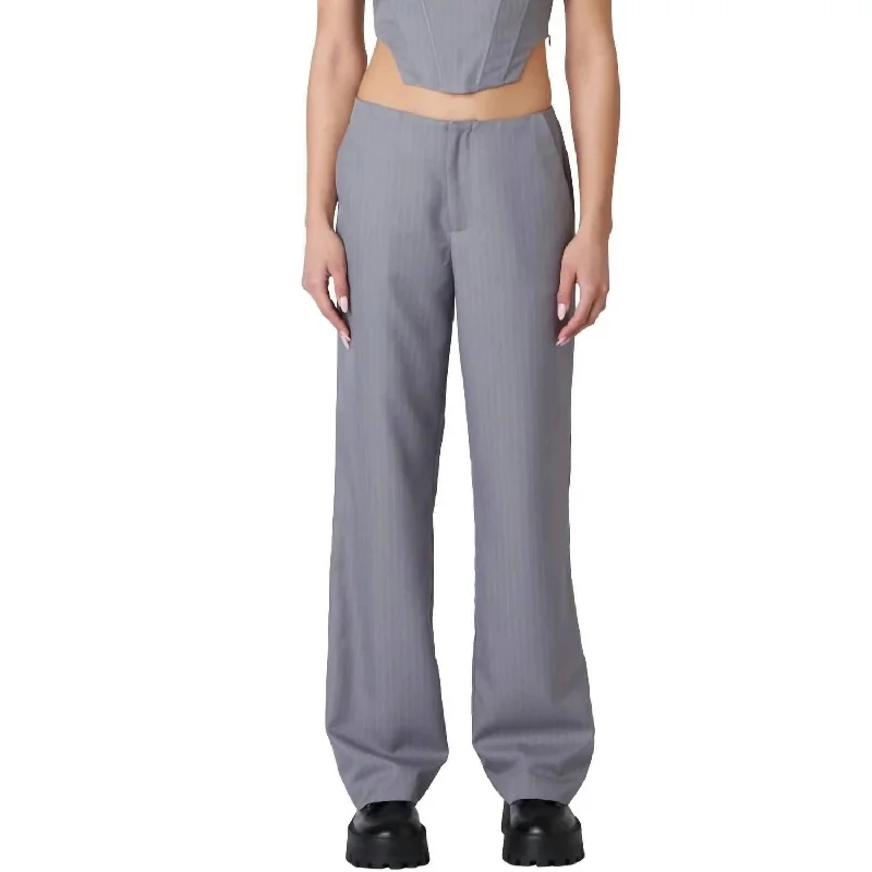 zen stretch pants -Eloise Trouser In Grey