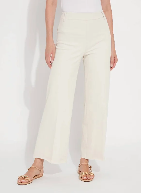 love date pants -Erin Wide Leg Denim Jeans In Oat