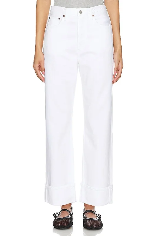 soft wash pants -Fran Jeans In Milkshake