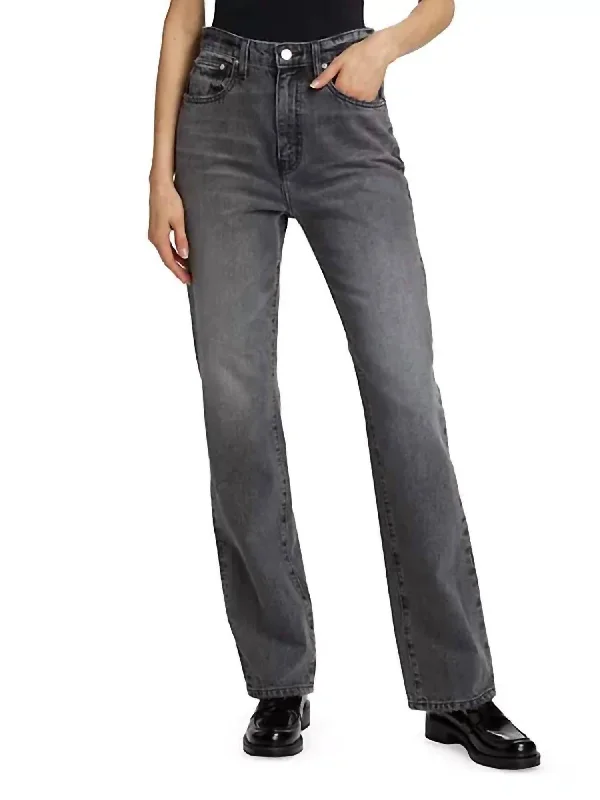 silk hint pants -Frankie High Rise Straight Jeans In Liberty