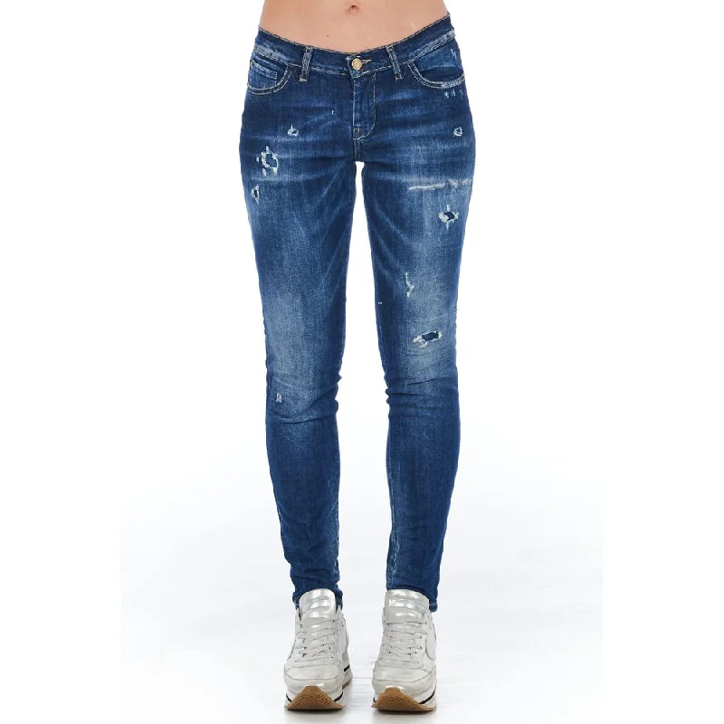 sky fate pants -Frankie Morello  Cotton Women Women's Jean