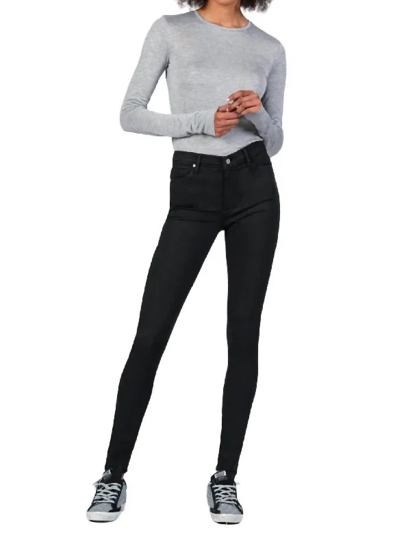 dark fade pants -Gisele High Rise Straight Pants In So Black