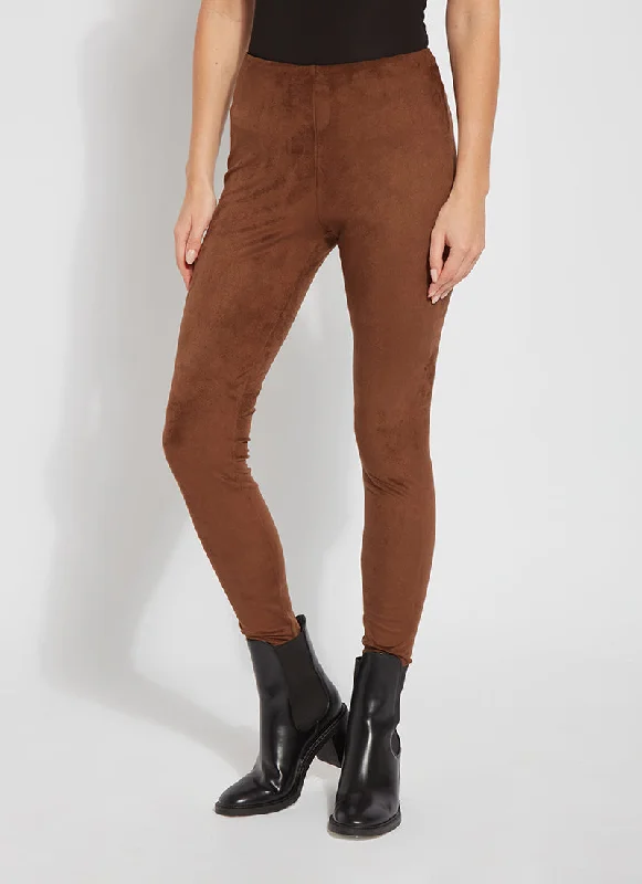 old wash pants -Hi Waist Suede Legging