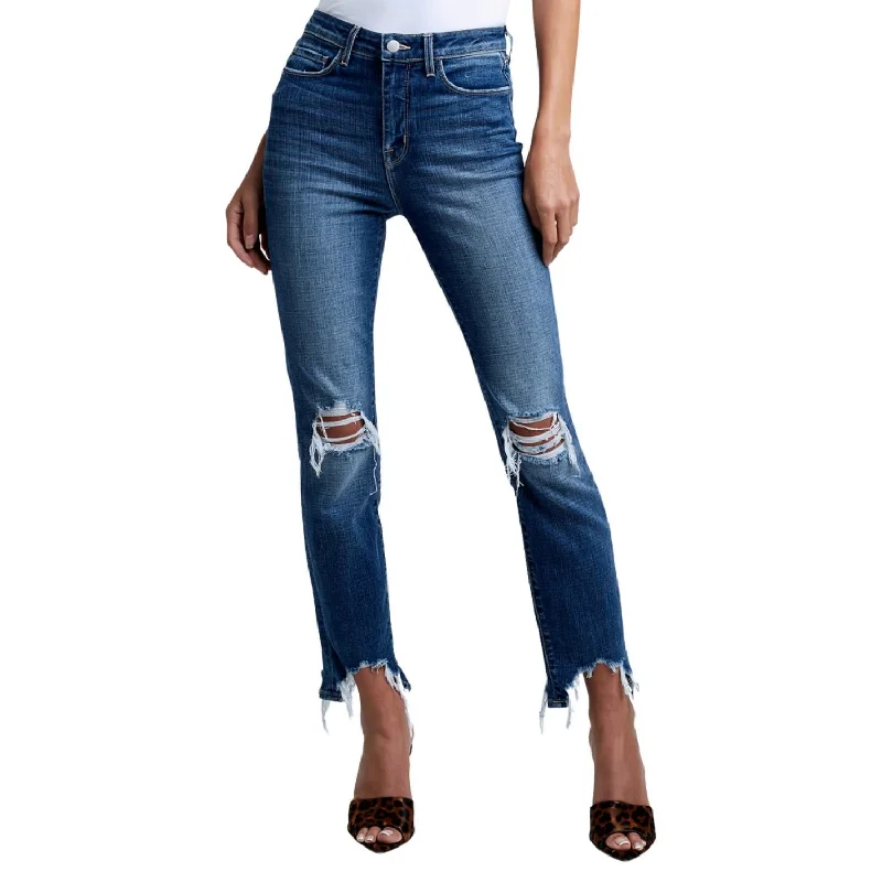 west vibe pants -High Line Jean In Distressed Plaza