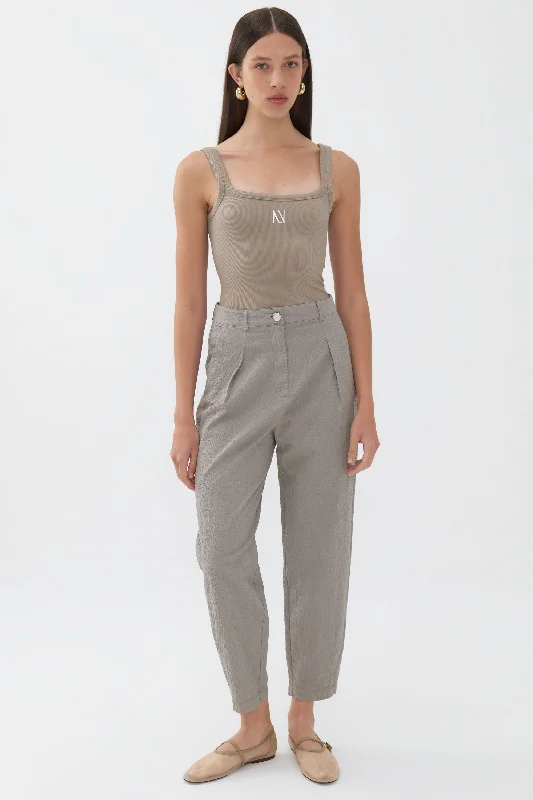 edge pouch pants -High Waisted Pants