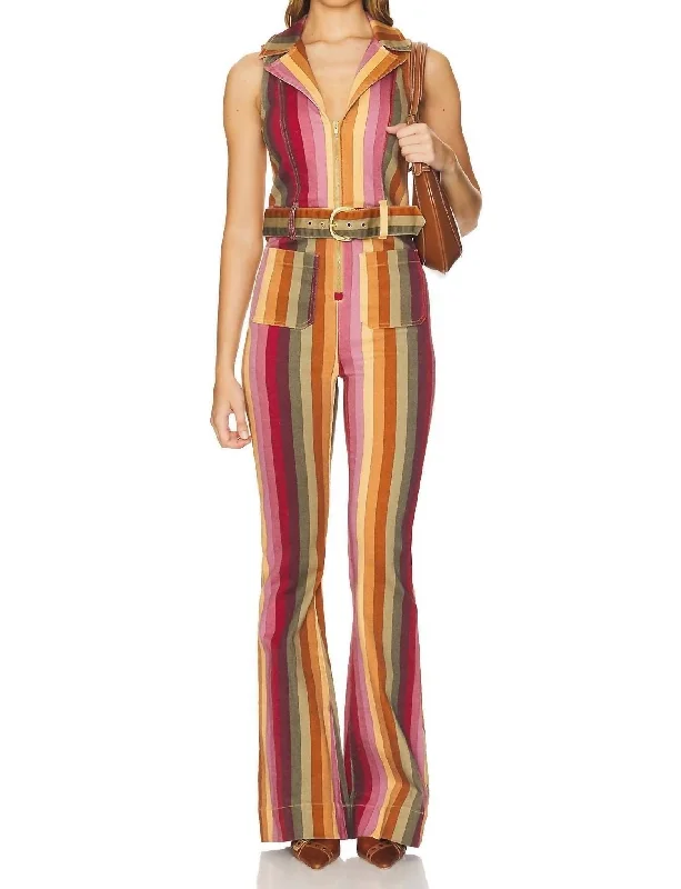 side logo pants -Jacksonville Jumpsuit In Multi