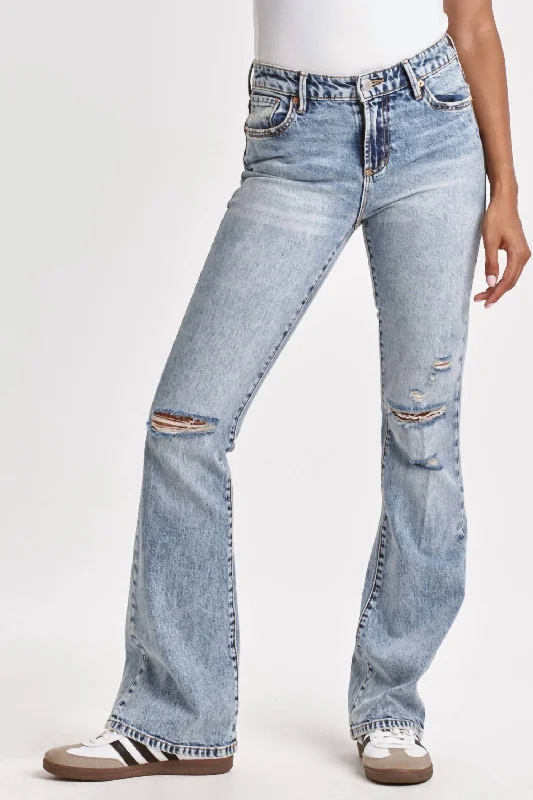 side logo pants -Jaxtyn High Rise Bootcut Jean In Lena