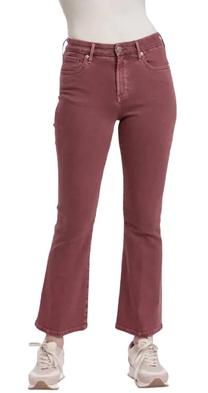 grid soft pants -Jeanne Jeans In Intense Rust