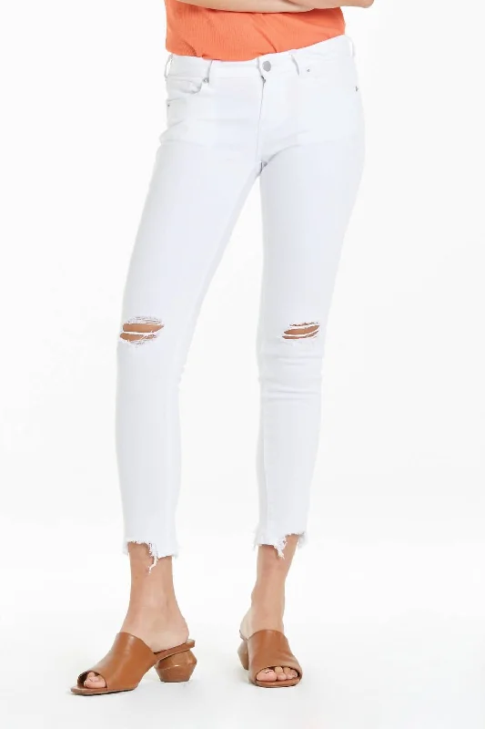 stick craft pants -Joyrich Mid Rise Ankle Skinny Jean In Optic White