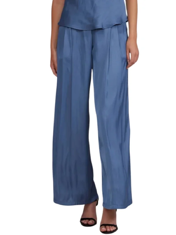 fringe flow pants -Kristy Pants In Slate Blue