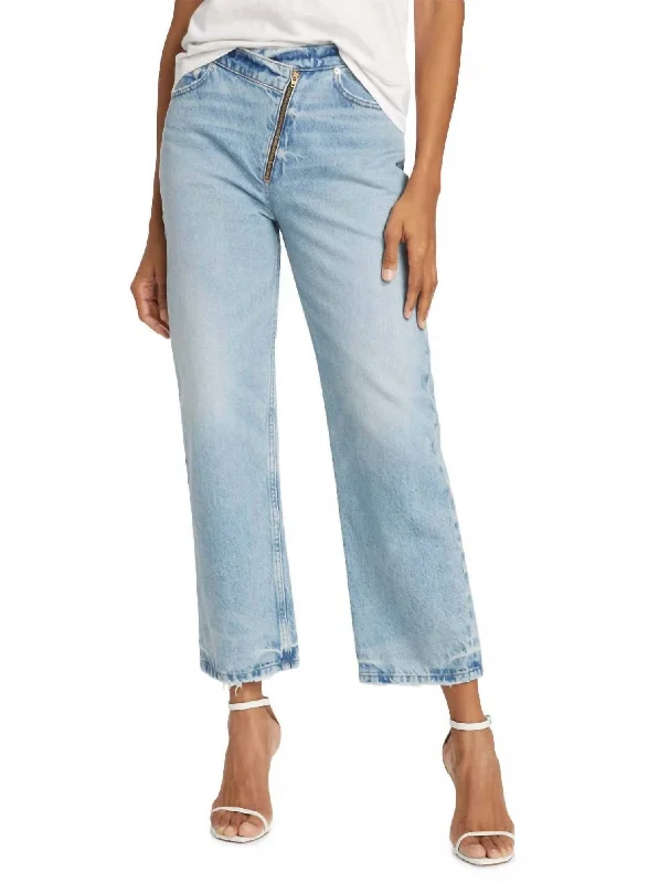 steel bold pants -Le Jane Crop Angled Jean In Rhode