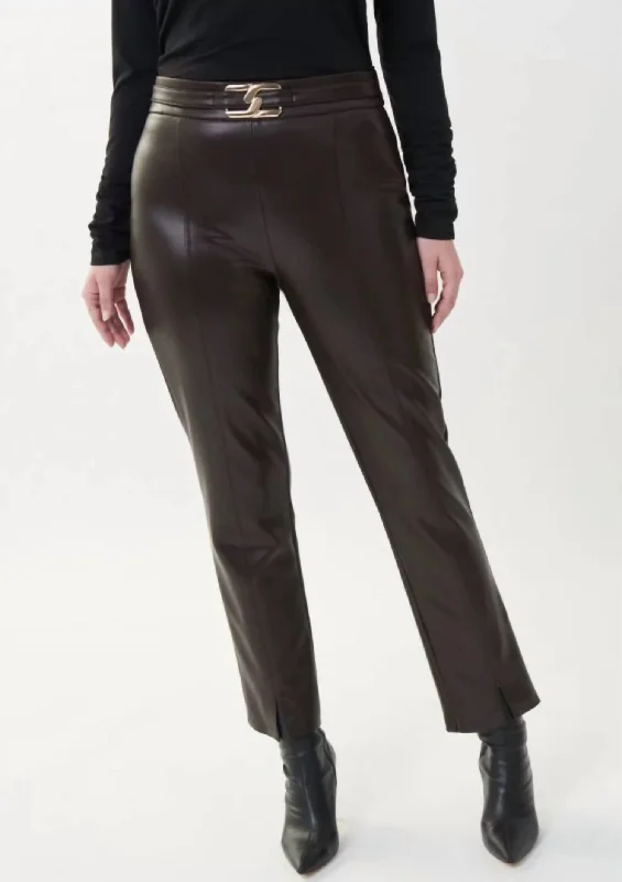 thick denim pants -Leather Pants In Mocha