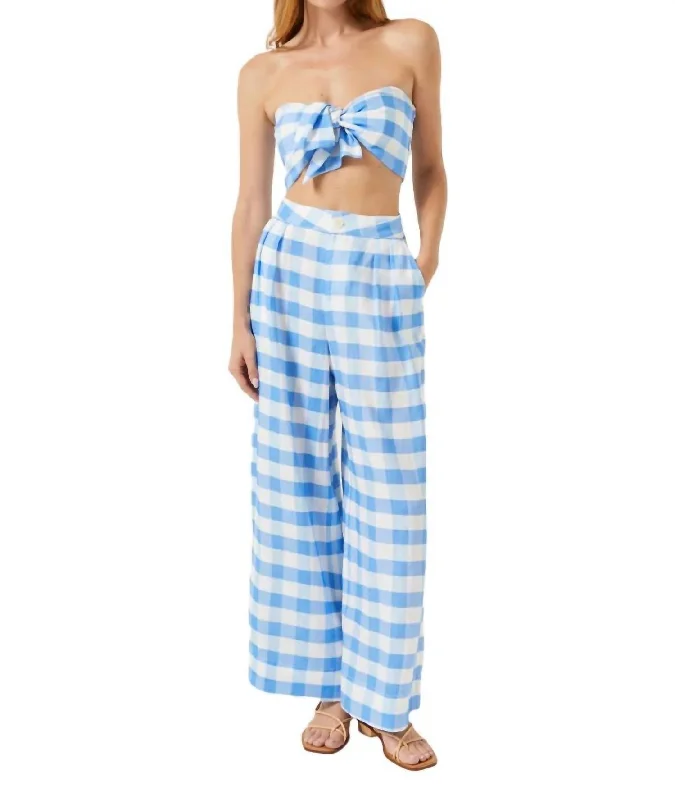 meet bold pants -Linen Campbell Pants In Toulouse Gingham