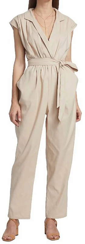 step bold pants -Madison Jumpsuit In Natural