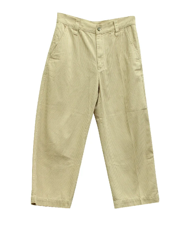 low edge pants -Marc Jacobs Stripe Pants in Beige Cotton