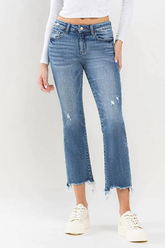 grow calm pants -Mid Rise Ankle Bootcut Jean In Empathy