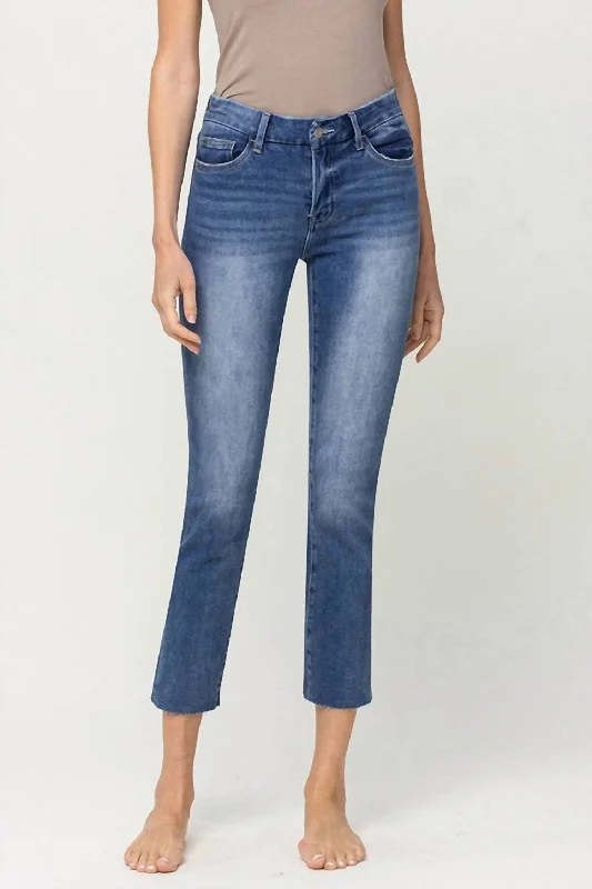 old denim pants -Mid-Rise Crop Slim Straight Denim Jean - Plus In Midnight