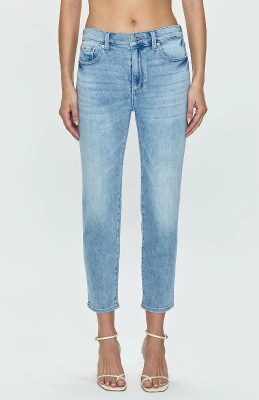 camp free pants -Monroe Crop High Rise Cigarette Jeans In Sea Air