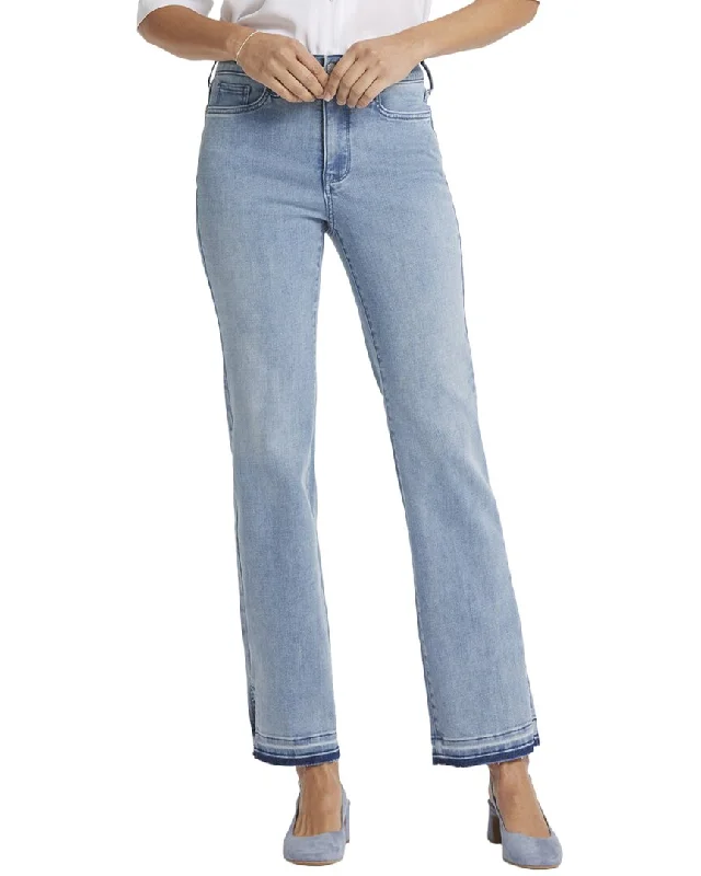 taupe cord pants -NYDJ Marilyn Big Skies Straight Leg Jean