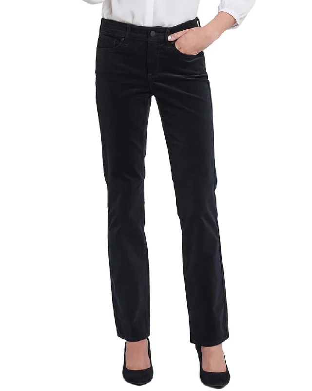 bold art pants -NYDJ Marilyn Black Straight Jean