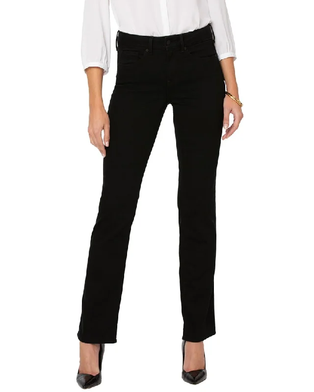 strong gab pants -NYDJ Petite Marilyn Black Straight Jean