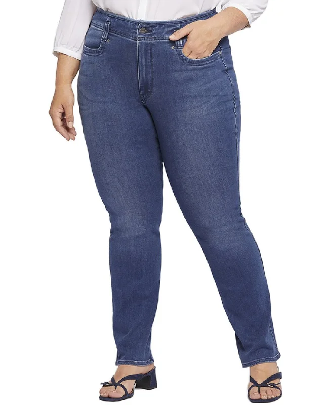 paw cute pants -NYDJ Plus Marilyn Rendezvous Straight Leg Jean