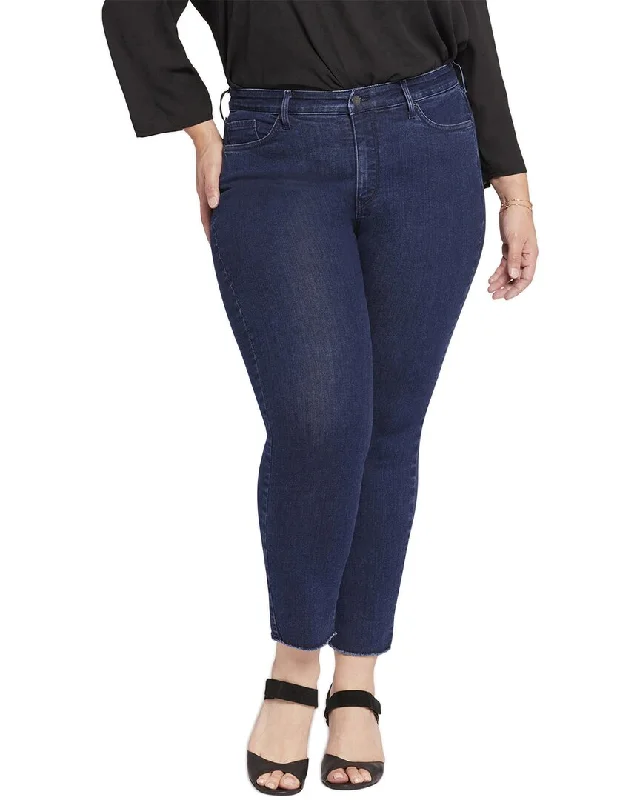 smooth suede pants -NYDJ Plus Sheri Mystique Ankle Jean