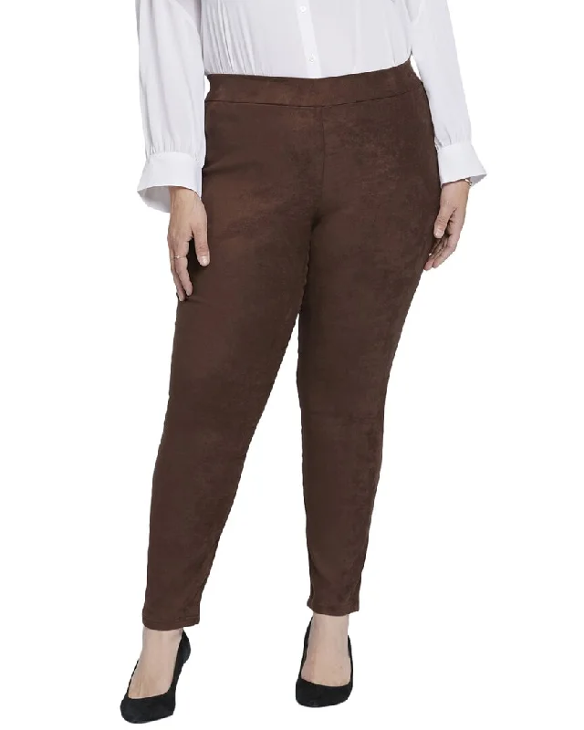 wide edge pants -NYDJ Plus Suede Dark Chocolate Jean