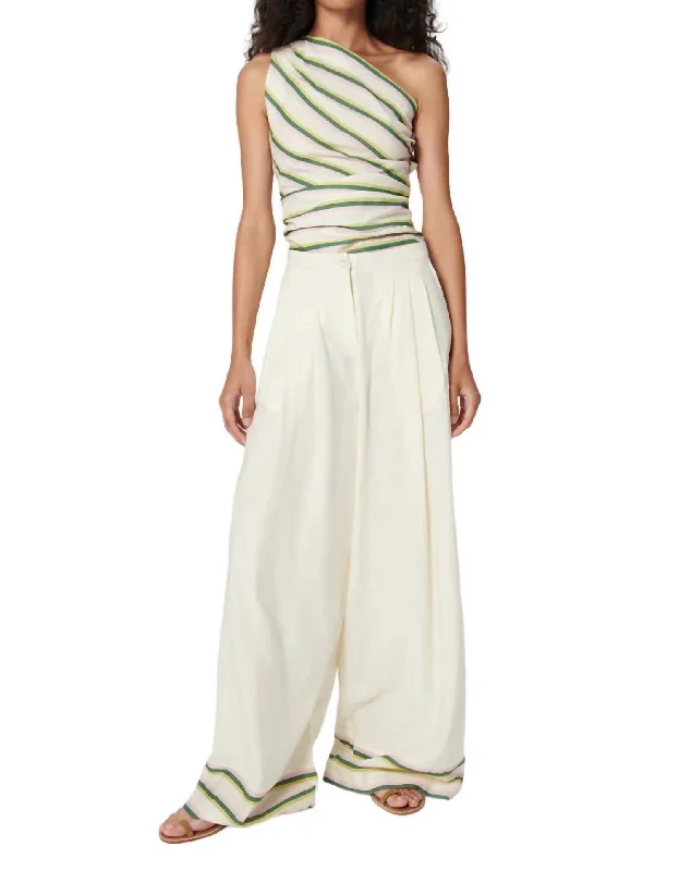 cool camp pants -Okra Pants In Eden Cream