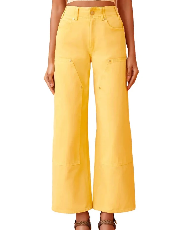 stitch mark pants -Olympia Jean In Dandelion Wash