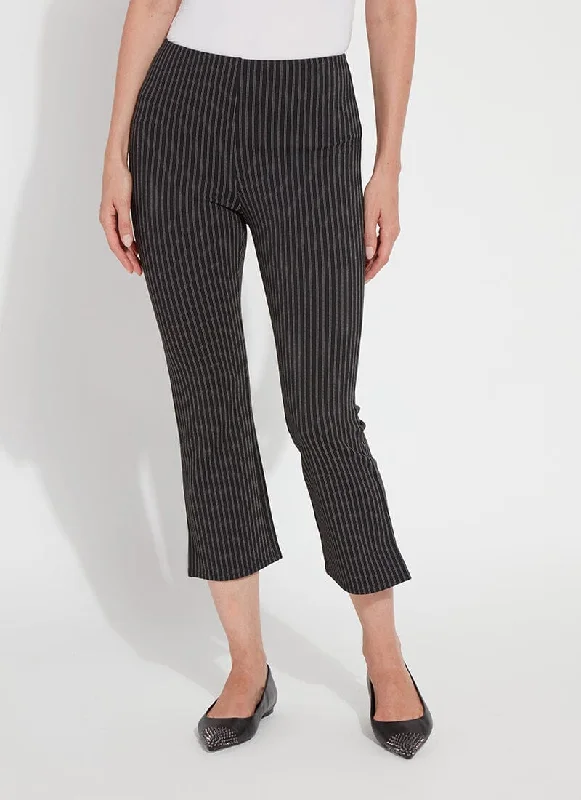 curve fit pants -Patterned Crop Kick Flare  (24" Inseam)