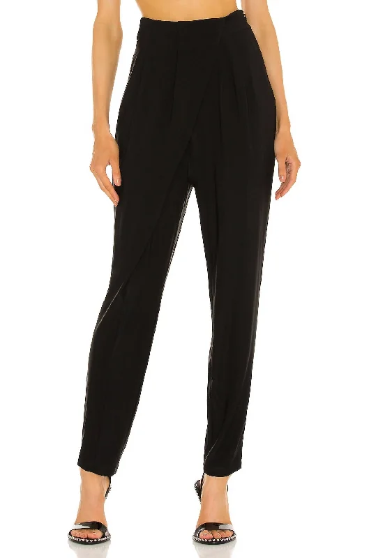 coral bold pants -Phyllis Pant In Black