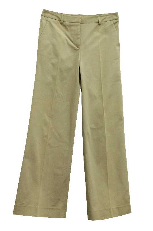 relay play pants -Red Valentino Flare Pants in Beige Cotton