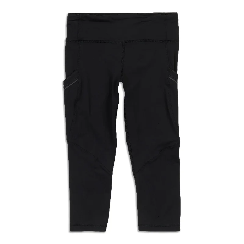 denim utility pants -Run Mod Moves Crop - Resale