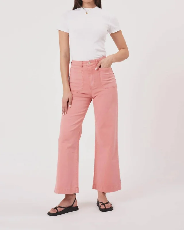 mesh bold pants -Sailor Peach Drill Jeans