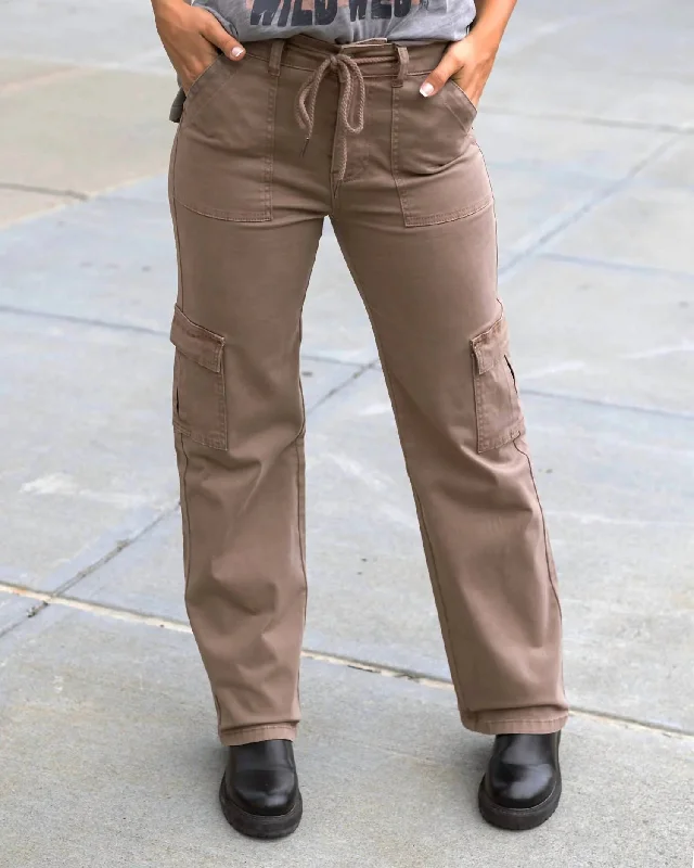 fund lift pants -Sueded Twill Cargo Pant In Caribou