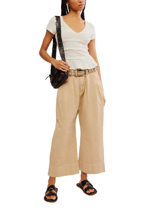 sport sleek pants -Sweet Talk Chino Pants In Croissant