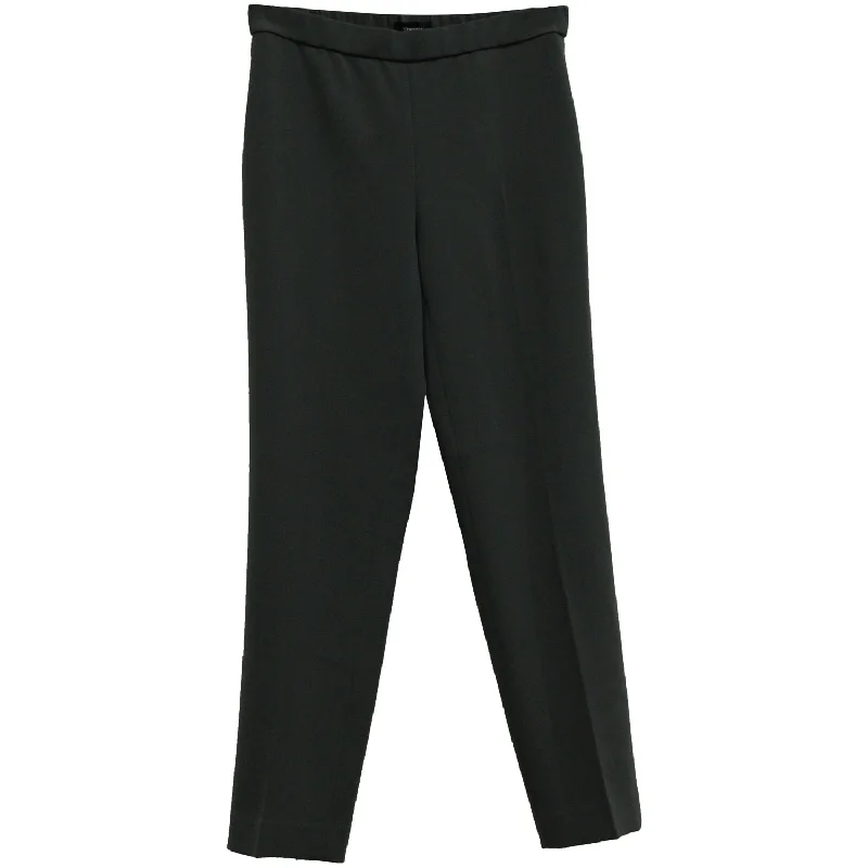 long flow pants -Theory Straight Leg Pants in Grey Triacetate